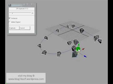 maya duplicate object along curve.